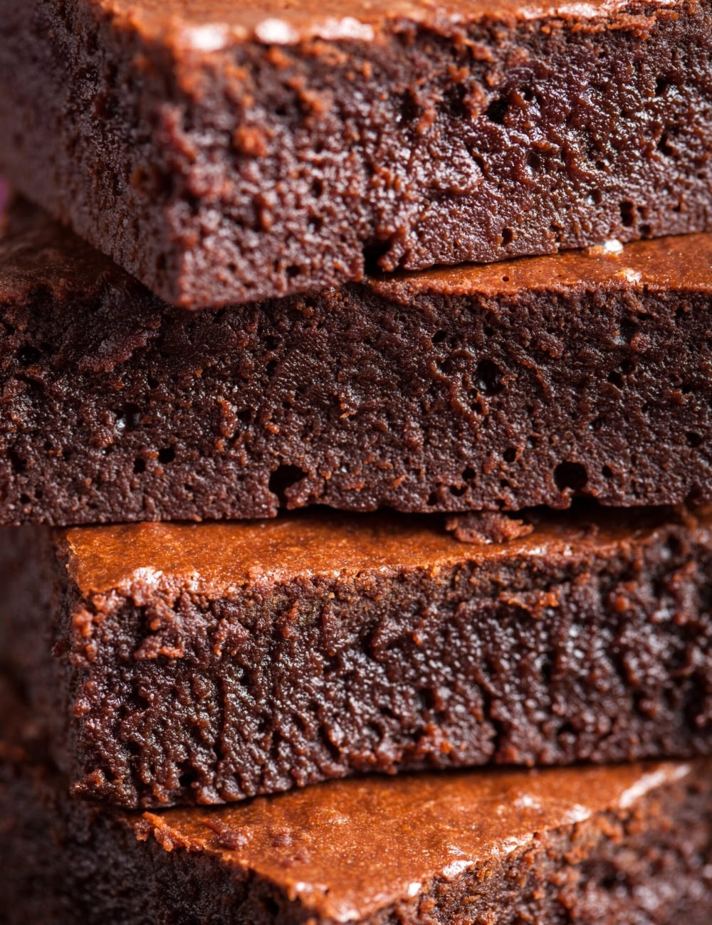 closeup of brownies